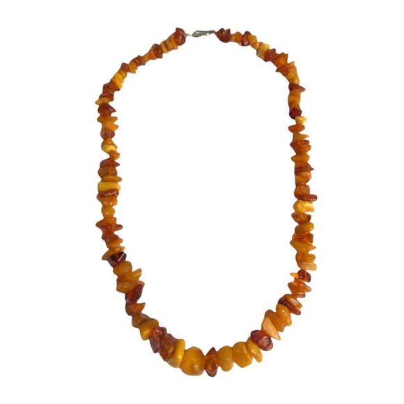 Vintage Genuine Natural Amber 1940's Necklace 26 Grams 17” Mint Condition - Picture 5 of 10